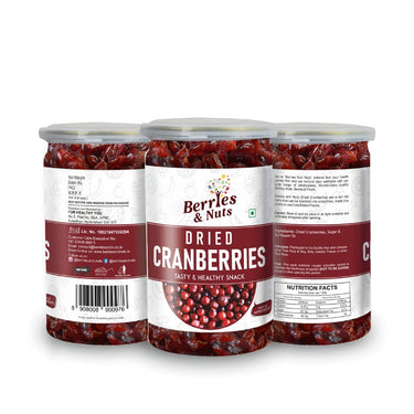 Berries And Nuts Premium Whole Dried Cranberries | Antioxidant Rich, Immunity Booster | 400 Grams | 2 Bottle of 200 Grams